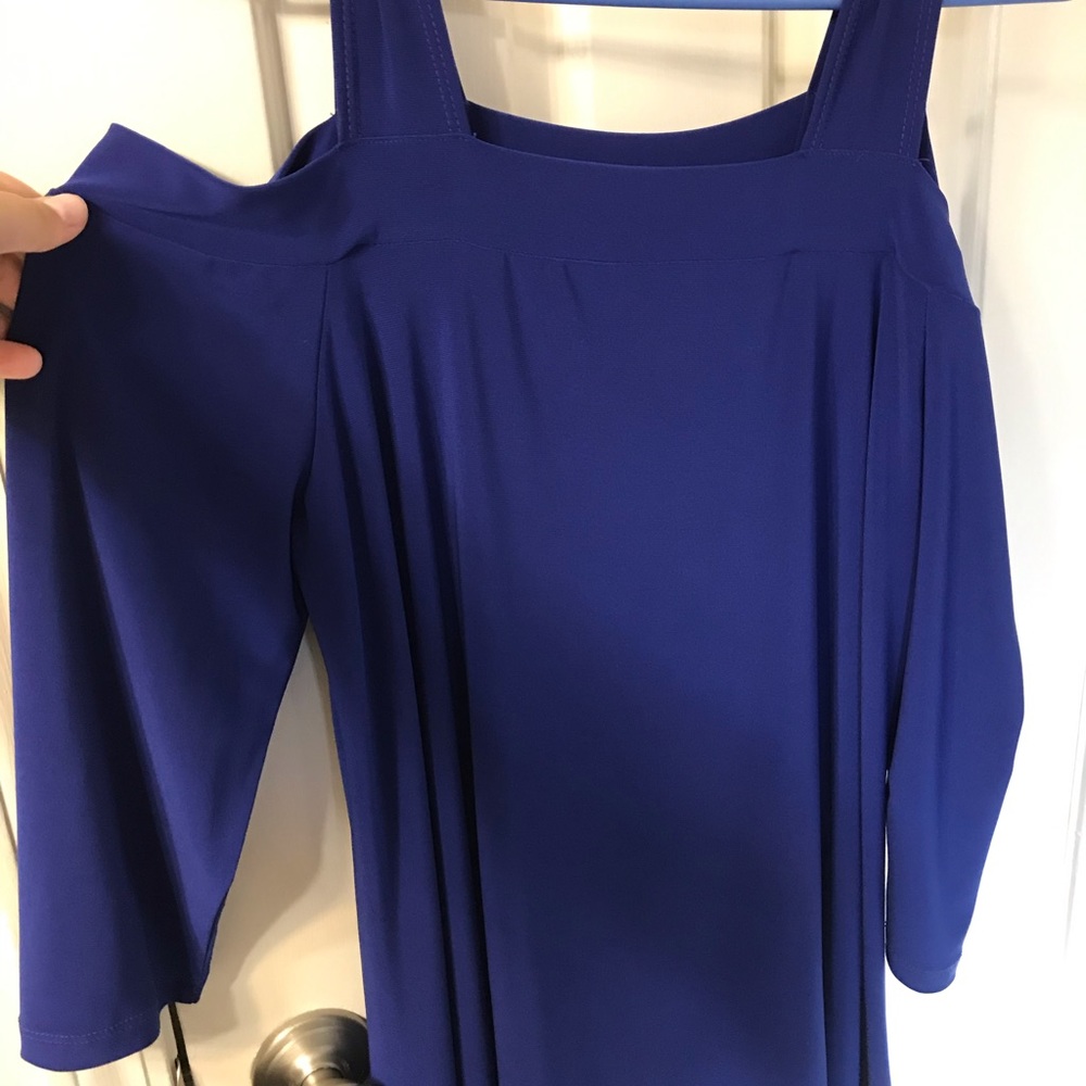 Royal Blue Cold Shoulder Tunic